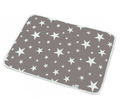 Grey star washable waterproof dog bed protector