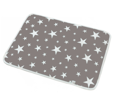 Grey star washable waterproof dog bed protector