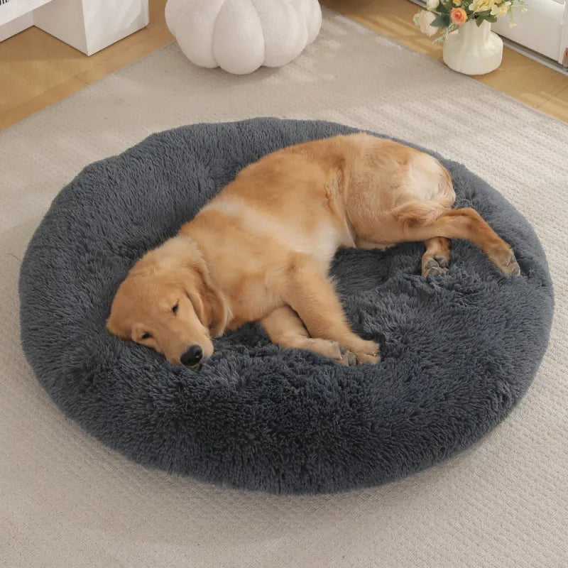 Plush Round Dog Bed