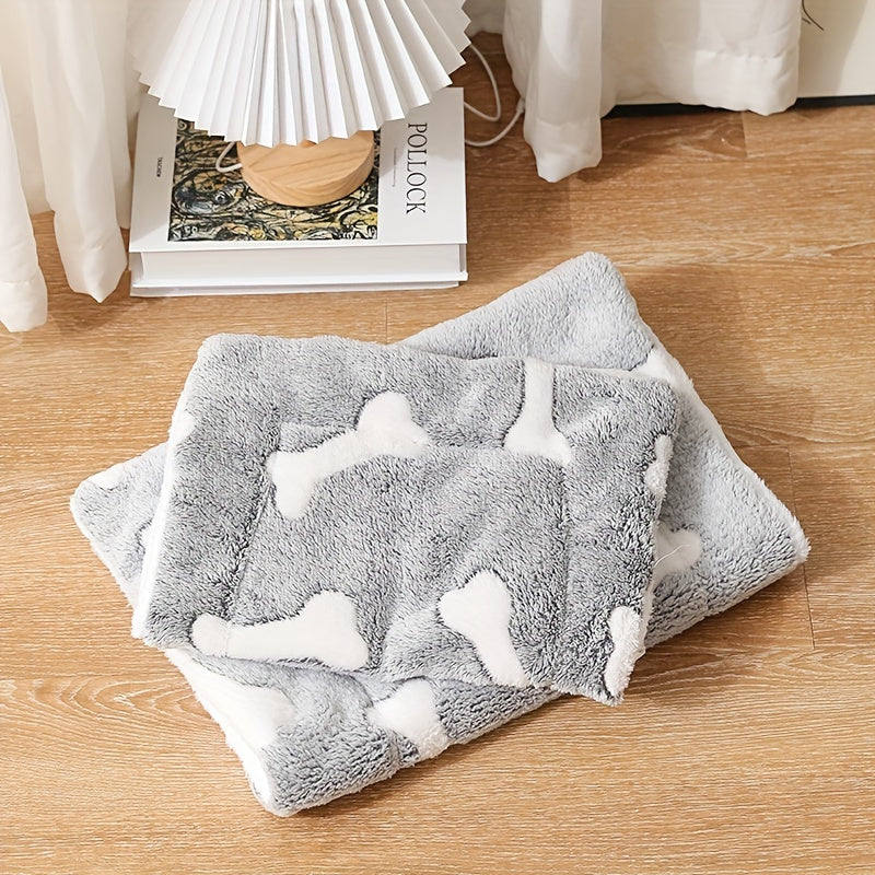 Warm fleece dog mat texture