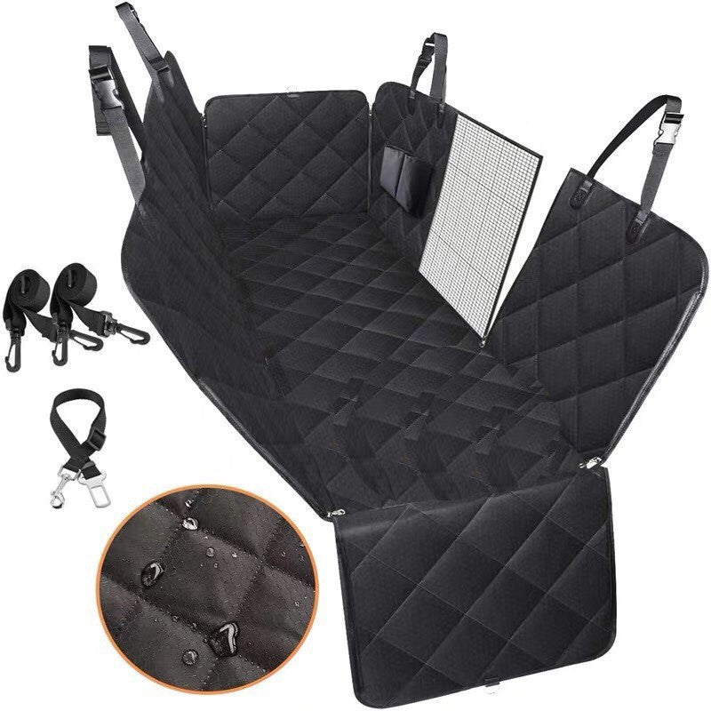 Black dog car hammock with mesh window