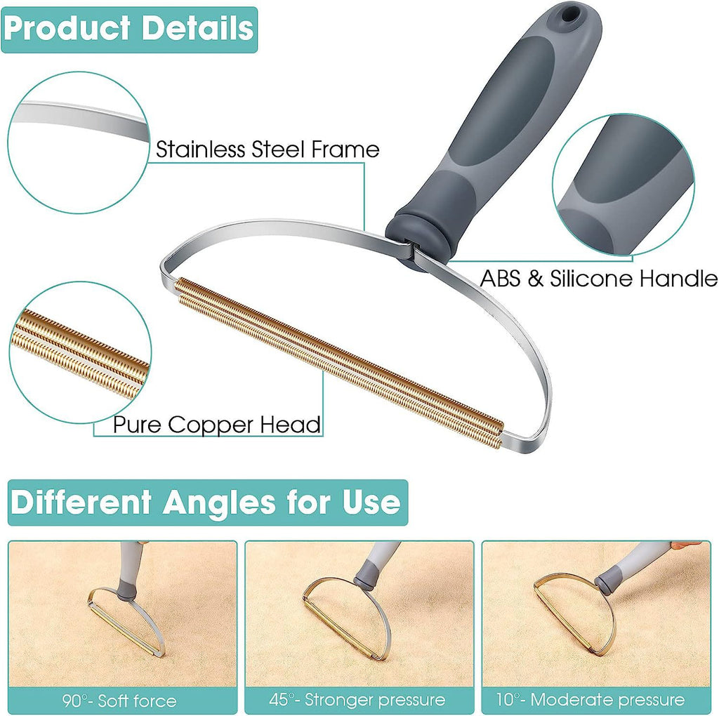 Reusable pet hair scraper detail