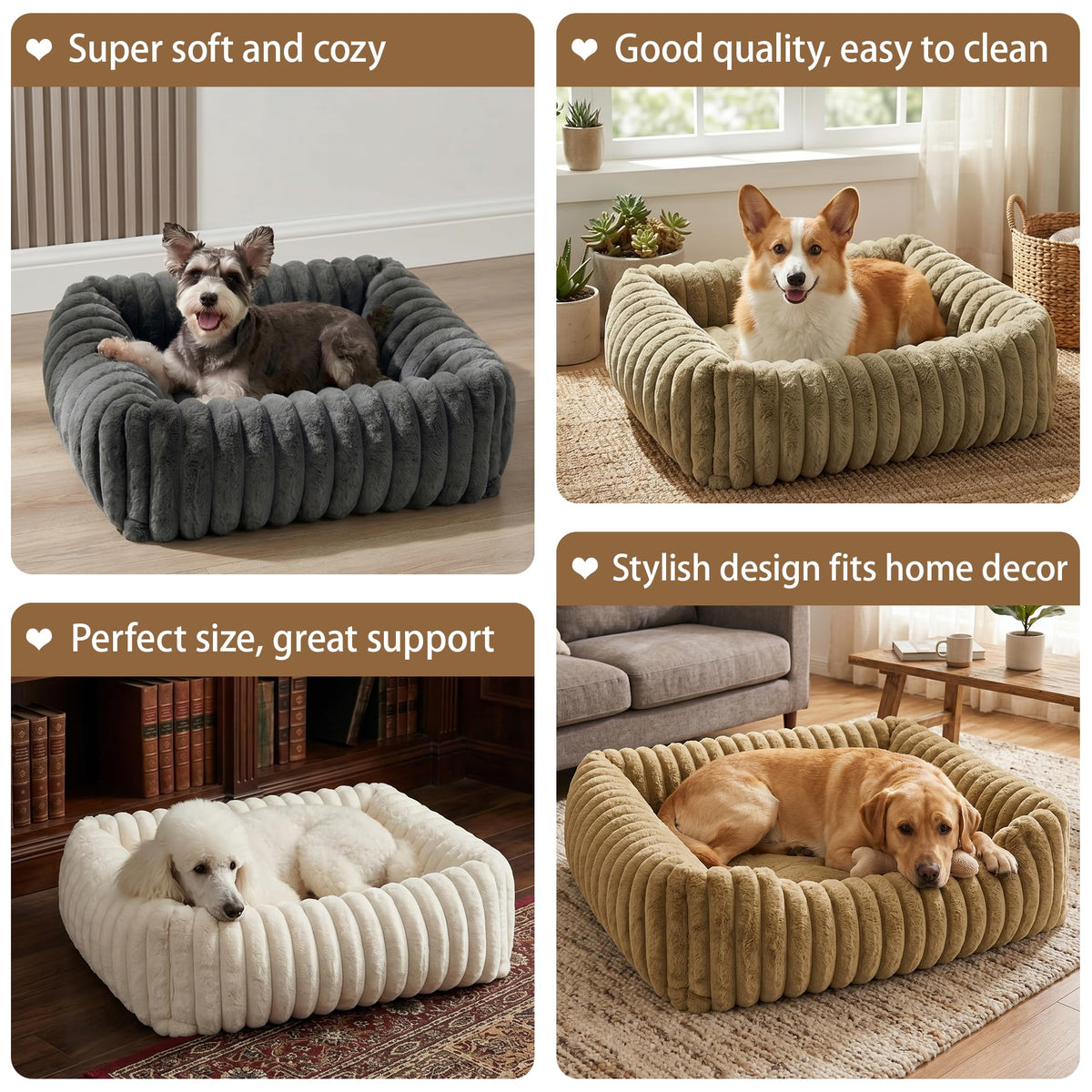 NestRest bolster bed colour options