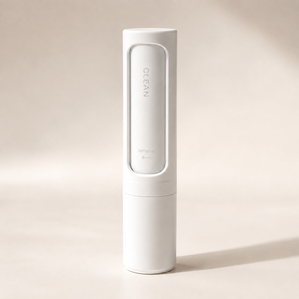 White reusable pet hair roller