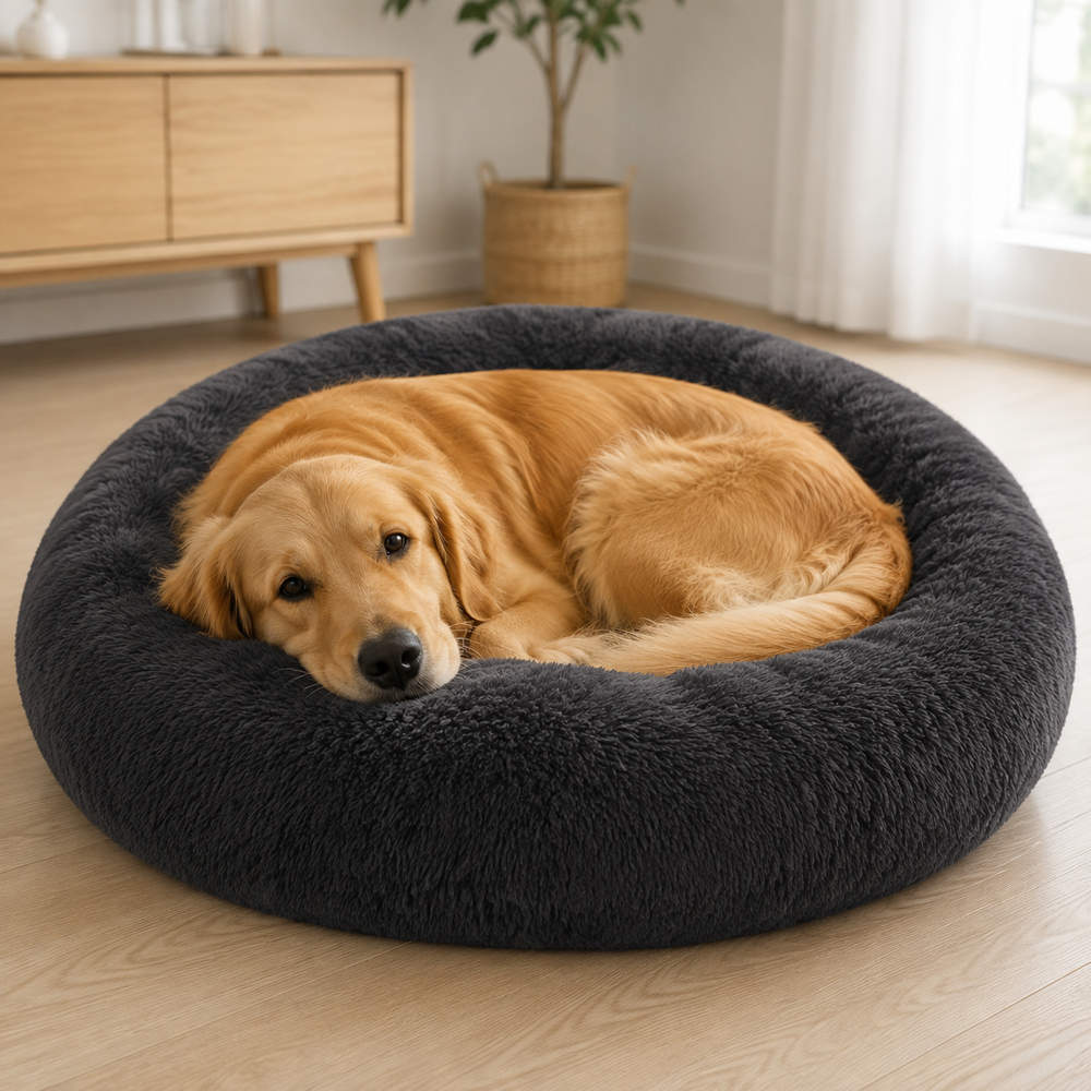 Plush Round Dog Bed